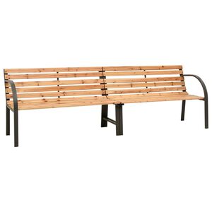 vidaXL Dvojit&eacute; z&aacute;hradn&aacute; lavice 225 cm mas&iacute;vne jedľov&eacute; drevo