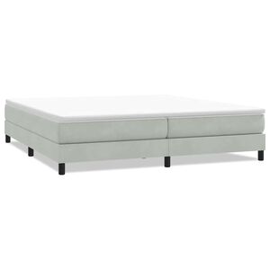 vidaXL Box Spring Posteľ bez matraca Svetlosiv&aacute; 200x210 cm Zamat