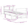 vidaXL Posteľ bez matraca 100x200 cm mas&iacute;vna borovica