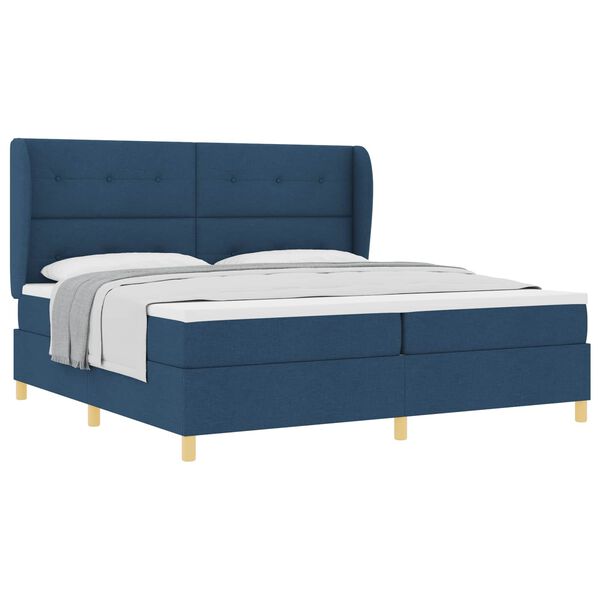 vidaXL Boxspring posteľ s matracom tmavo&scaron;ed&aacute; 90x190 cm Modr&aacute; l&aacute;tka