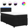 vidaXL Posteľn&yacute; r&aacute;m boxspring s matracom čierny 90x190 cm zamat