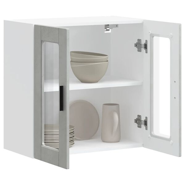 vidaXL Kuchynsk&aacute; n&aacute;stenn&aacute; skrinka so sklenen&yacute;mi dvierkami Porto