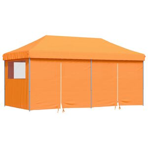 vidaXL Skladac&iacute; pop-up p&aacute;rty stan so 4 bočn&yacute;mi stenami oranžov&yacute;
