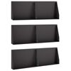 vidaXL Oporn&yacute; m&uacute;r 6 ks 60 x 12 x 50 cm Oceľ Čierna