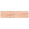 vidaXL Stolová doska svetlohnedá 200x50x(2-4)cm ošetrený masív hrany