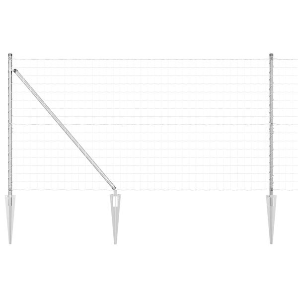 vidaXL Plot s podperou Strieborn&aacute; 1,4 x 10 m Oceľ