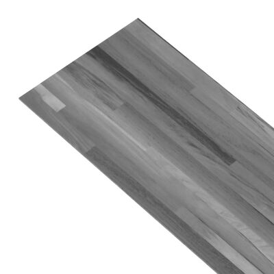 vidaXL Nesamolepiace podlahové dosky, PVC 4,46 m² 3 mm, sivé pruhy