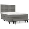 vidaXL Boxspring posteľ s matracom tmavosiv&aacute; 140x190 cm l&aacute;tka