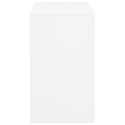 vidaXL Kancelárska skriňa biela 90x40x70 cm oceľ
