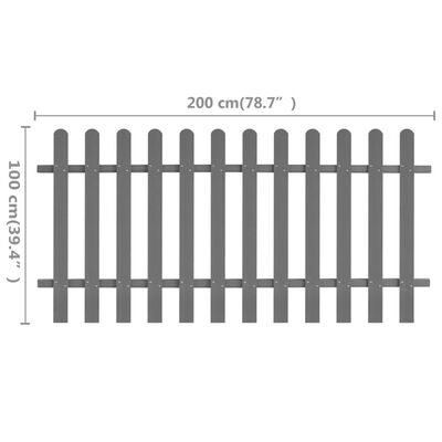 vidaXL Latkový plot, WPC 200x100 cm