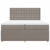 vidaXL Boxspring posteľ s matracom sivohned&yacute; 200x200 cm l&aacute;tka