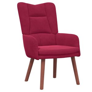 vidaXL kreslo V&iacute;no červen&eacute; 63 x 67 x 94 cm Zamat