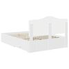 vidaXL R&aacute;m postele s čelnou doskou Biela 150 x 200 cm Kompozitn&eacute; drevo