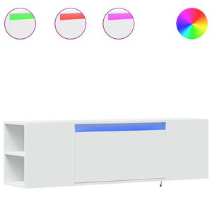 vidaXL TV n&aacute;stenn&aacute; skrinka s LED svetlami biela 135x31x39,5 cm