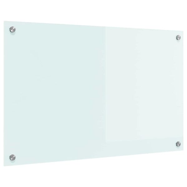 vidaXL Kuchynský backsplash Biela 80 x 50 cm tvrdené sklo