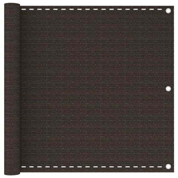 vidaXL Balkónová markíza hnedá 90x500 cm HDPE