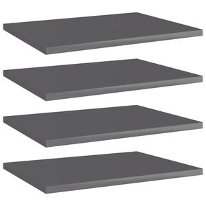 vidaXL Pr&iacute;davn&eacute; police 4 ks, leskl&eacute; siv&eacute; 40x30x1,5 cm, drevotrieska
