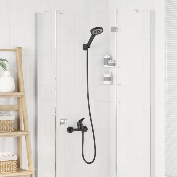 vidaXL Súprava sprchovej hlavice Čierna G 1 / 2 palca