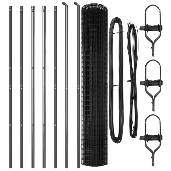 vidaXL Plot s podperou Siv&aacute; 1,5 x 10 m Oceľ