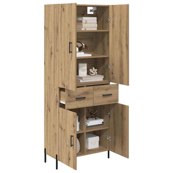 vidaXL Highboard Remeseln&yacute; dub 69,5 x 34 x 180 cm Kompozitn&eacute; drevo