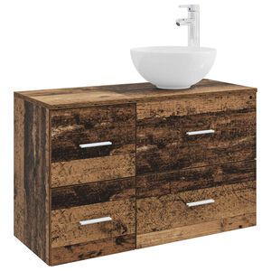 vidaXL Sada k&uacute;peľňov&eacute;ho n&aacute;bytku 2 pcs Star&eacute; drevo Kompozitn&eacute; drevo
