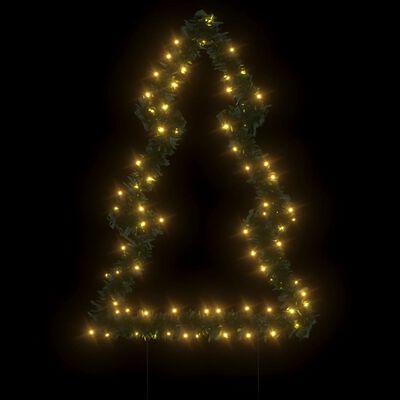 vidaXL Vianočná svetelná dekorácia s hrotmi strom 80 LED 60 cm