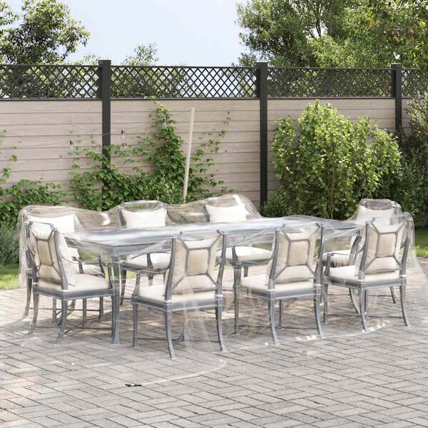 vidaXL Priehľadná plachta s okami 4x4 m PVC