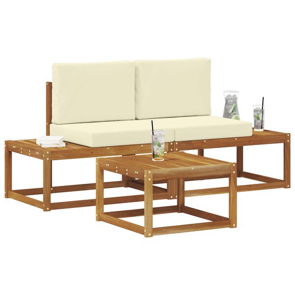 vidaXL Z&aacute;hradn&aacute; s&uacute;prava gaučov s vank&uacute;&scaron;om 3 pcs Pr&iacute;rodn&aacute;