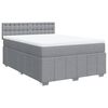 vidaXL Boxspring posteľ s matracom bledosiv&yacute; 140x190 cm l&aacute;tka