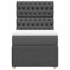 vidaXL Boxspring posteľ s matracom tmavosiv&aacute; 100x200 cm l&aacute;tka
