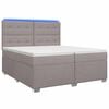 vidaXL Posteľ boxspring s matracom Sivohned&aacute; 200 x 200 cm L&aacute;tka