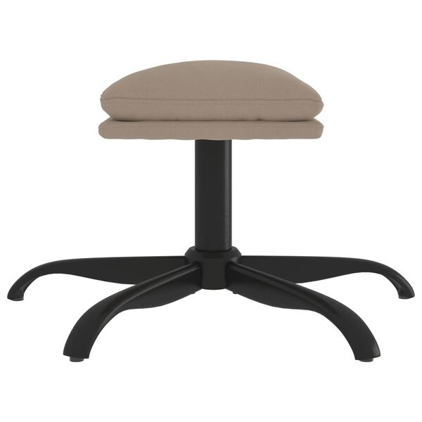 vidaXL Podnožka bledosivá 60x60x36 cm látka z mikrovlákna