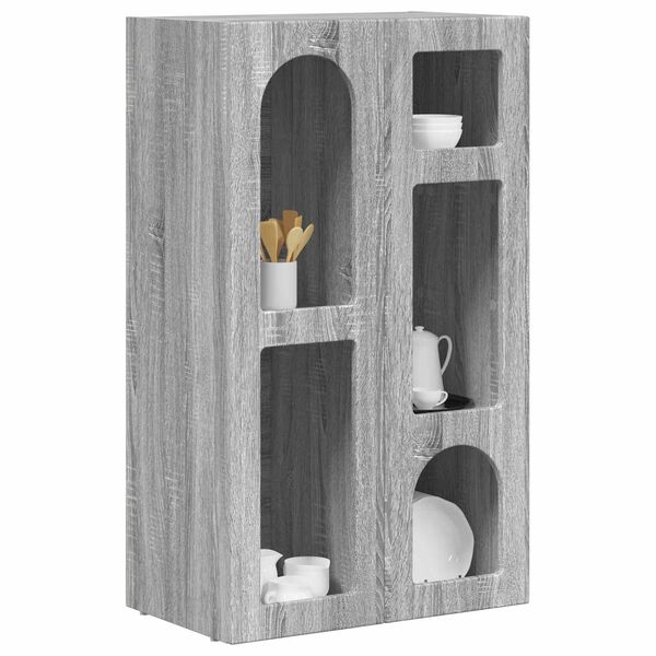 vidaXL Serv&iacute;rovacia skriňa Siv&yacute; Sonoma 59 x 35 x 100,5 cm