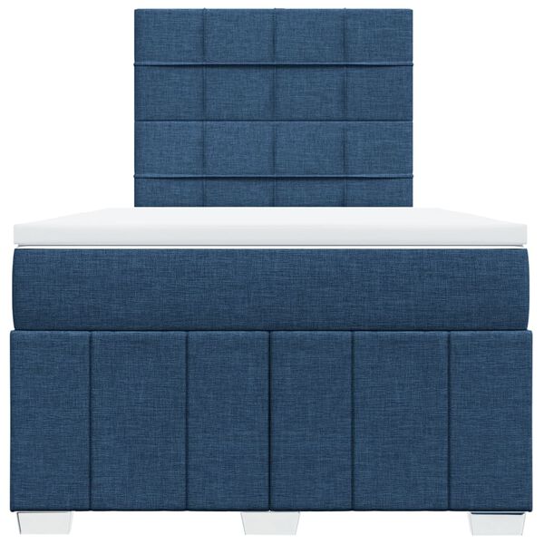 vidaXL Boxspring posteľ s matracom modr&aacute; 120x190 cm l&aacute;tka