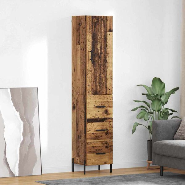 vidaXL Highboard Star&eacute; drevo 34,5 x 34 x 180 cm Kompozitn&eacute; drevo