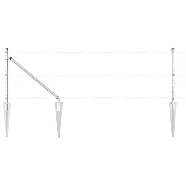 vidaXL Stĺp na plot. 13 pcs Strieborn&aacute; Oceľ