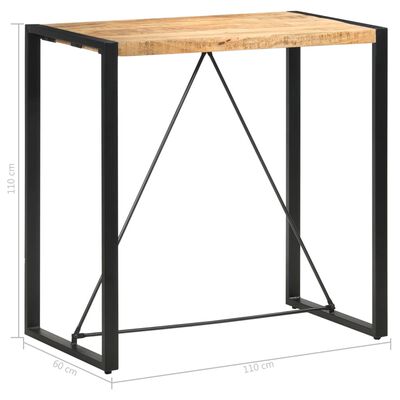 vidaXL Barový stolík 110x60x110 cm masívne mangovníkové drevo