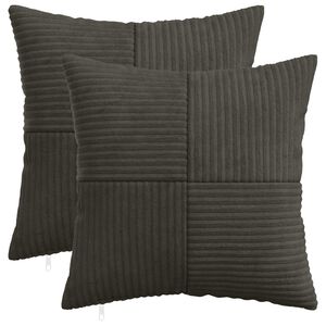 vidaXL Poťah na podložku 2 pcs ALMELO Antracitov&aacute; 30 x 30 cm man&scaron;estr