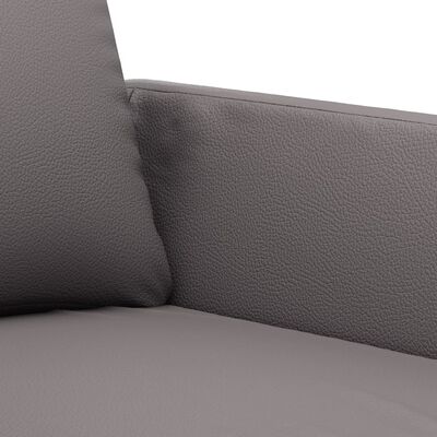 vidaXL 2-dielna sedacia súprava s vankúšmi sivá umelá koža