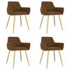 vidaXL Jed&aacute;lensk&eacute; stoličky 4 ks hned&eacute; zamatov&eacute;