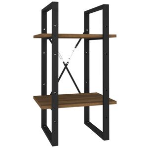 vidaXL 2-poschodov&aacute; knižnica hned&yacute; dub 40x30x70 cm spracovan&eacute; drevo