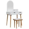 vidaXL Sada toaletn&eacute;ho stol&iacute;ka FAUSKE 4 pcs Biela 76 x 50 x 143 cm