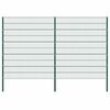 vidaXL Plotov&yacute; panel so stĺpikmi, železn&yacute; 349x200 cm, zelen&yacute;