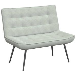 vidaXL Lavica Svetlosiv&aacute; 110x74x84 cm Zamat