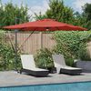 vidaXL Roma Parasol Červená 286 x 284 x 270 cm Hliník a polyester