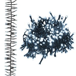 vidaXL Reťaz so zhlukmi LED, 400 diód, studená biela 7,4 m, PVC