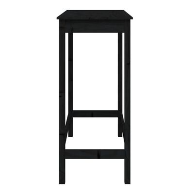 vidaXL Barový stolík čierny 100x50x110 cm borovicový masív