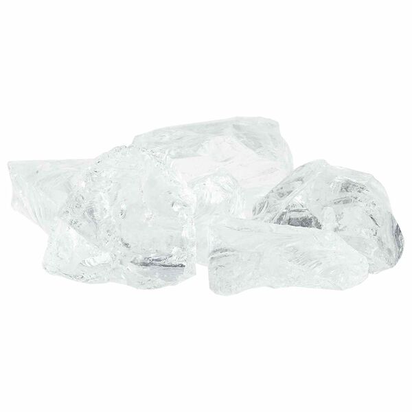 vidaXL Z&aacute;hradn&eacute; kamene Biela 12 cm Sklo