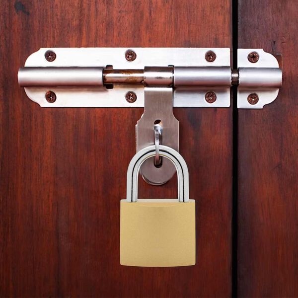 vidaXL Z&aacute;mok na U s kľ&uacute;čmi 2 pcs Mosadzn&aacute; Železo