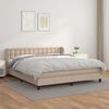 vidaXL Boxspring posteľ s matracom kapučínová 180x200 cm umelá koža